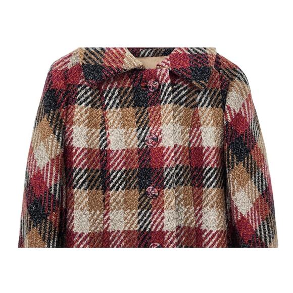 Vintage Long Line Pleated Back Coat Wool ILGWU Union Made Fully Lined - Picture 4 of 16